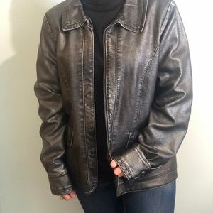 Susan Graver Style Faux Leather Jacket